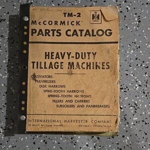 Vintage Heavy-Duty Tillage Machines Parts Catalog 600-900 Series